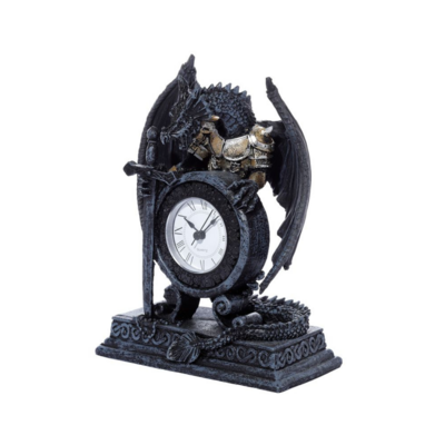 Horloge avec dragon en armure