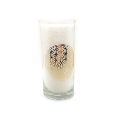 Bougie Fleur de Vie blanche