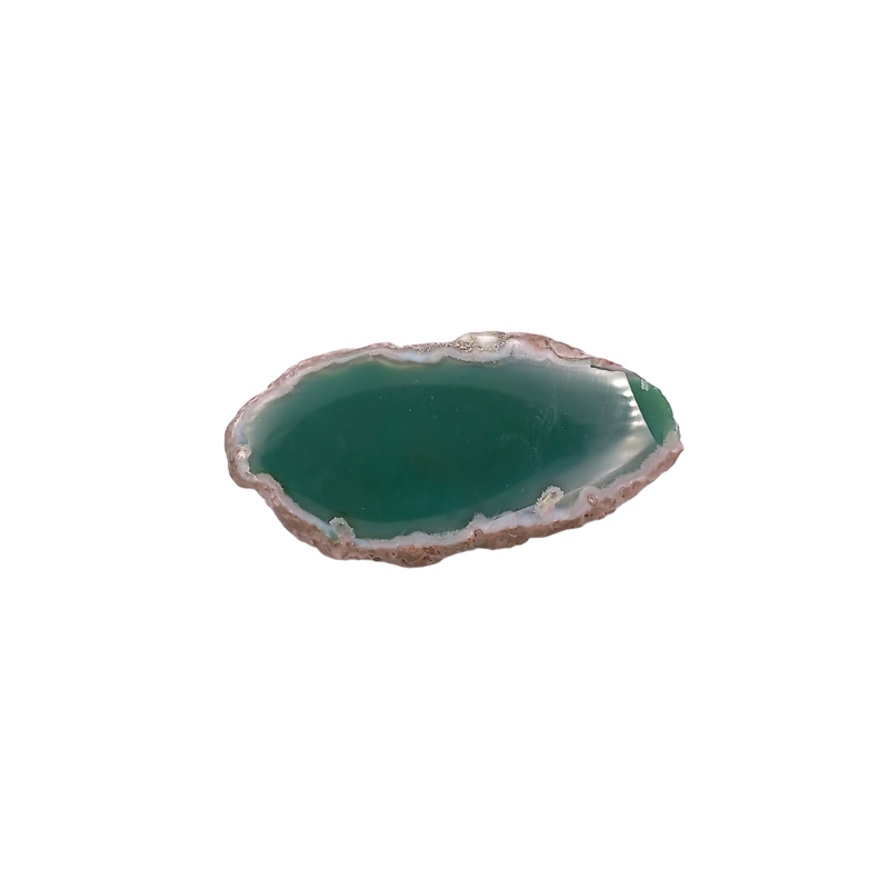 Tranche d'Agate teintée vert-bleu - 10 gr