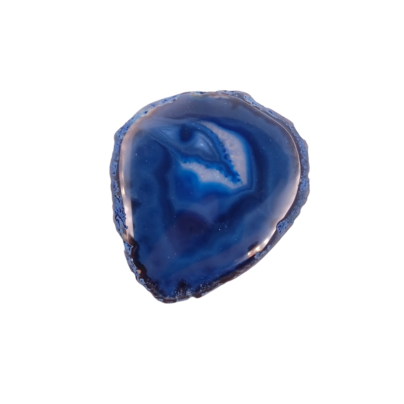 Tranche d'Agate teintée bleue - 30 gr