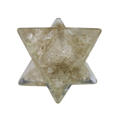 Merkaba orgone cristal de roche 6,2 cm