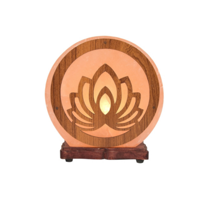 Lampe en Cristal de Sel 3D - Lotus