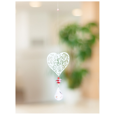 Mobile Attrape-soleil - Cristal Cœur 41 cm
