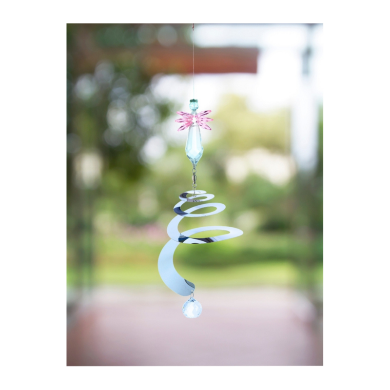 Mobile Attrape-soleil - Cristal Ruban Rose