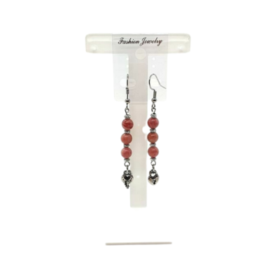 Boucle d&#39;oreilles Rhodonite, 8 mm