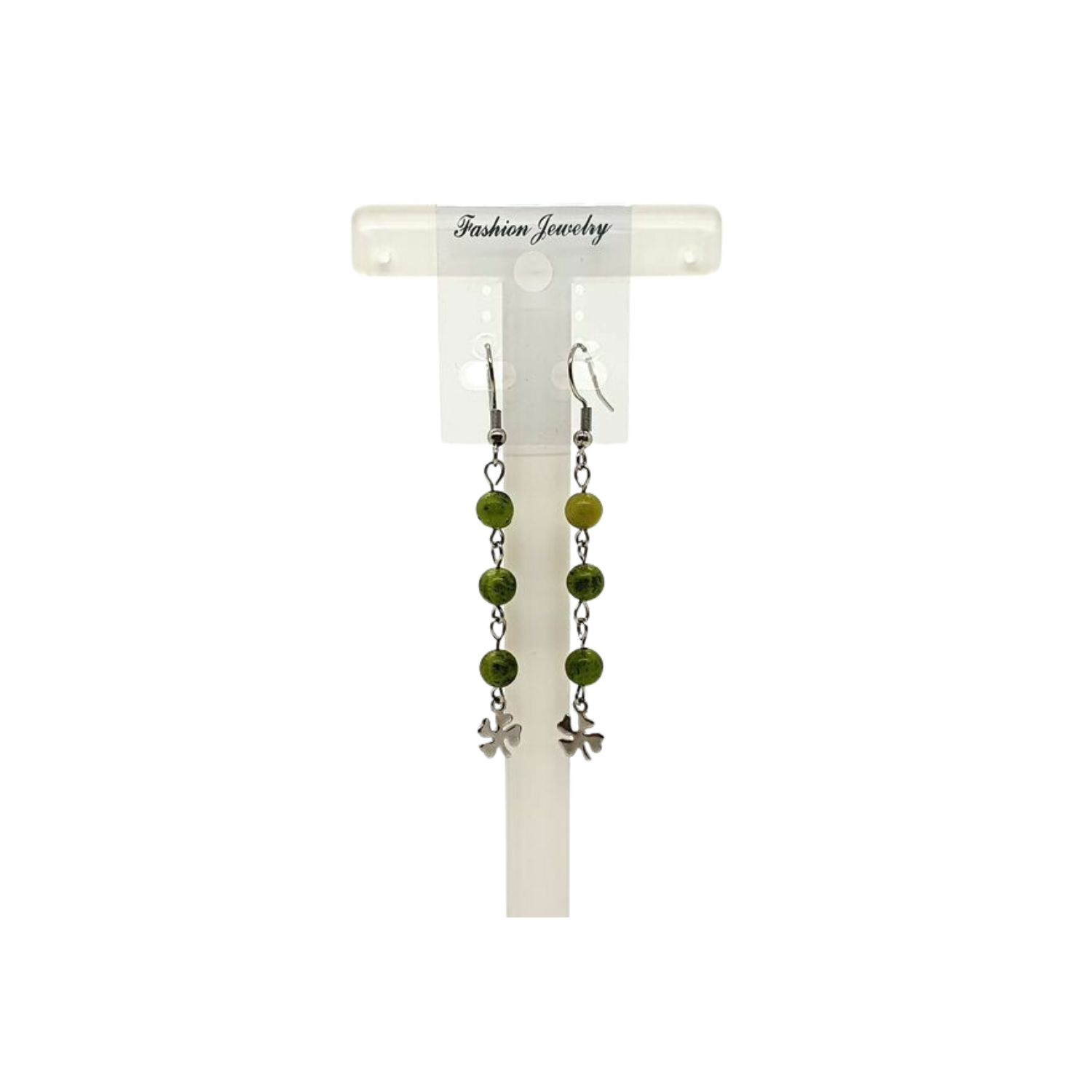 Boucle d&#39;oreille Jade canada et trèfle