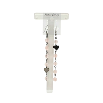 Boucle d&#39;oreille Quartz rose 6 mm