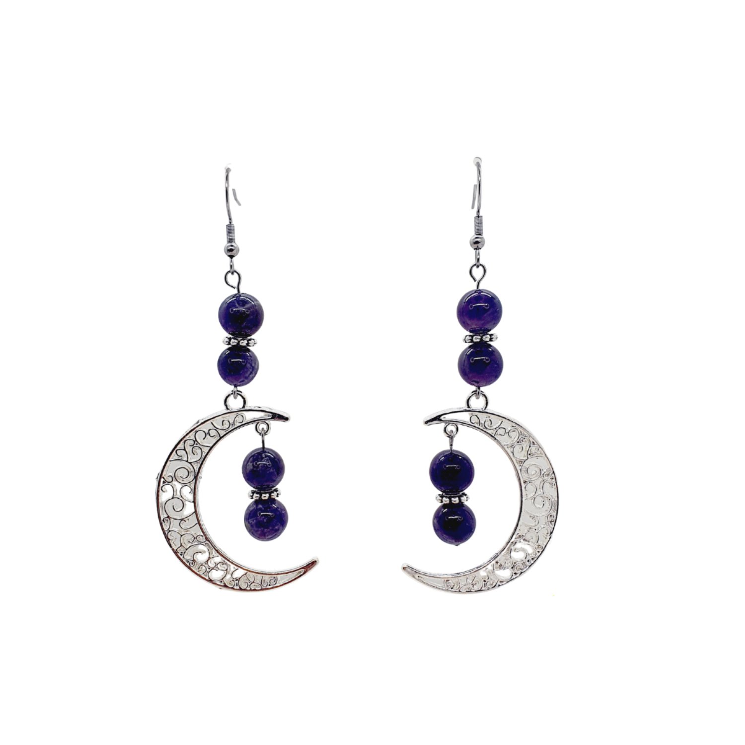 Boucles d&#39;Oreilles - Améthyste 8 mm