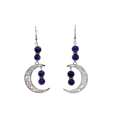 Boucles d&#39;Oreilles - Améthyste 8 mm