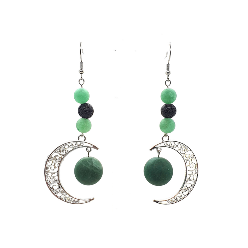 Boucles d&#39;Oreilles - Aventurine - 8 et 16 mm