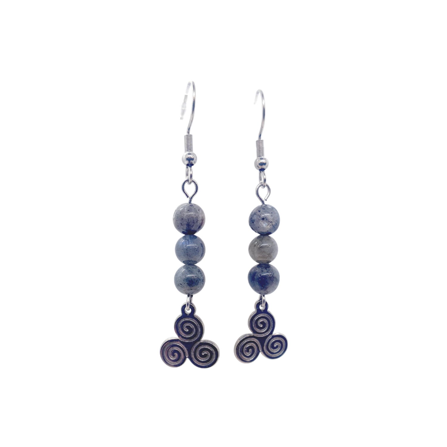 Boucles d&#39;Oreilles - Labradorite - 6 mm