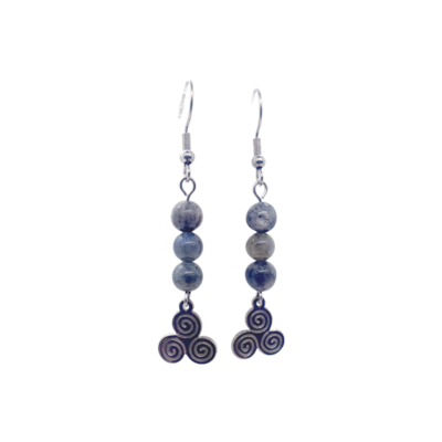 Boucles d&#39;Oreilles - Labradorite - 6 mm