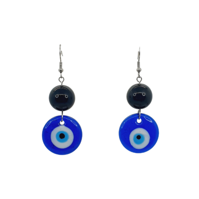 Boucles d&#39;Oreilles - Obsidienne œil céleste - 16 mm