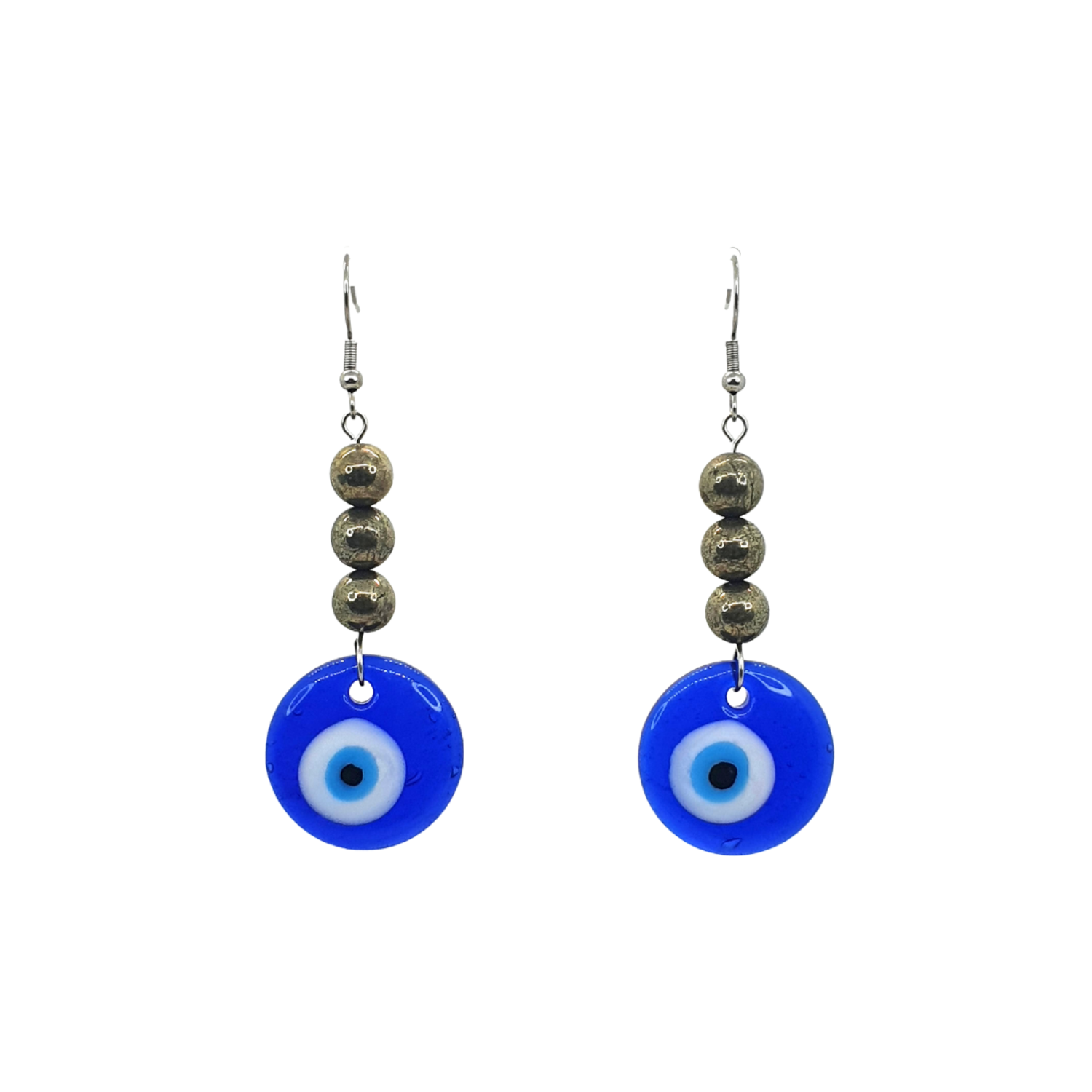 Boucles d&#39;Oreilles - Pyrite - 8 mm