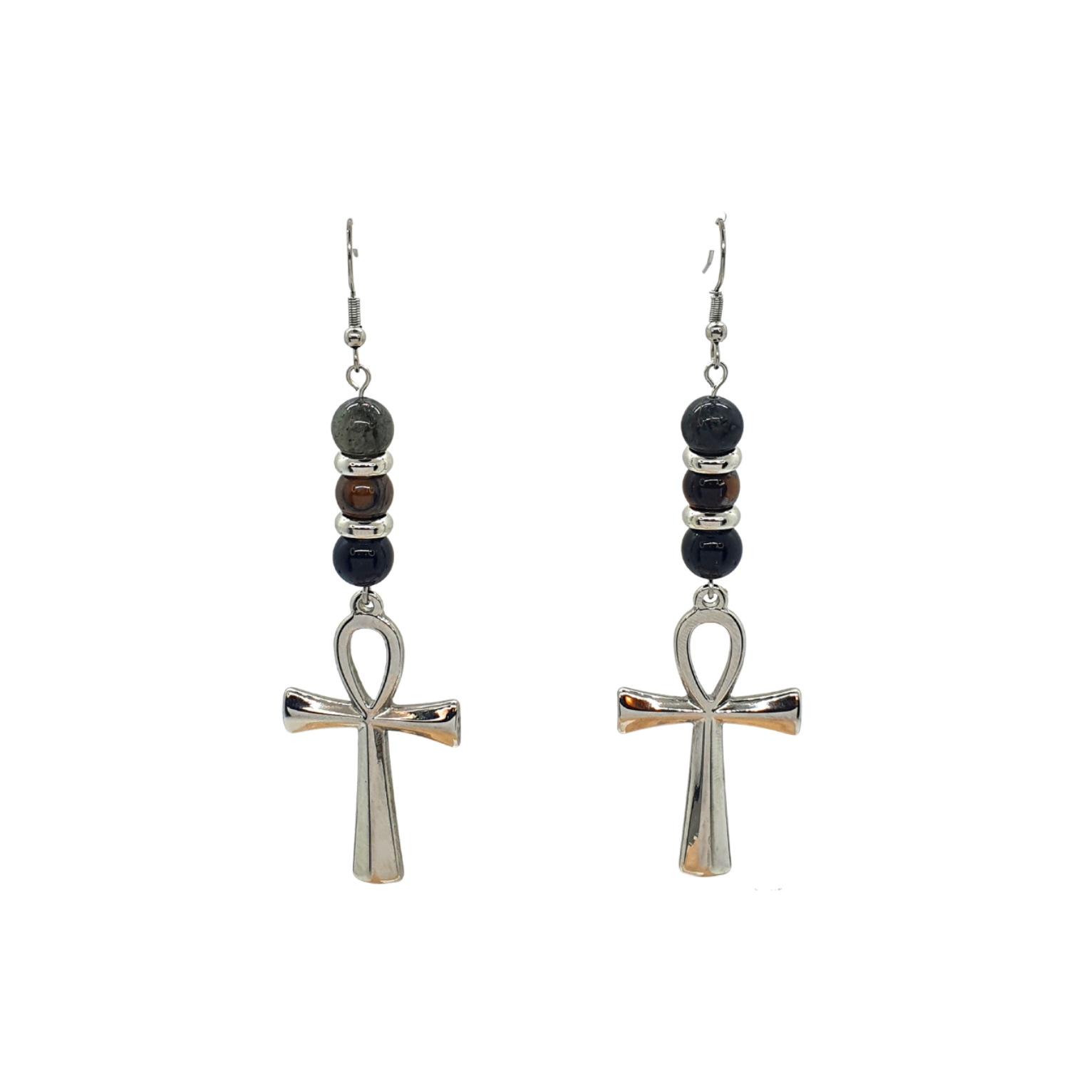 Boucles d&#39;Oreilles - Protection - Ankh - 8 mm