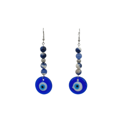 Boucles d&#39;Oreilles - Sodalite - 8 mm