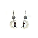 Boucles d&#39;Oreilles Agate vaporisée argent et arc-en-ciel, 14 et 8 mm