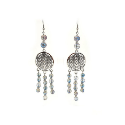 Boucles d&#39;Oreilles Aqua Aura, 6 et 8 mm