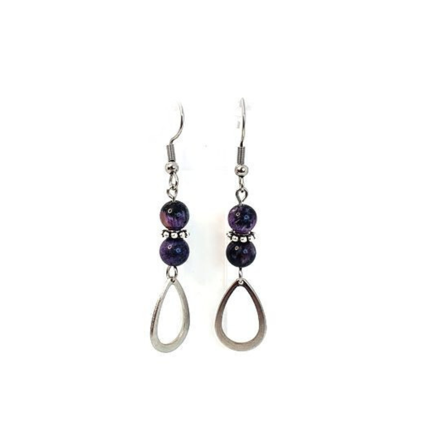 Boucles d&#39;Oreilles Charoïte - 6 mm