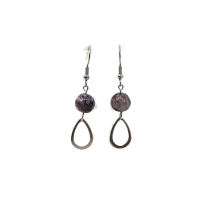 Boucles d&#39;Oreilles Charoïte - 10 mm