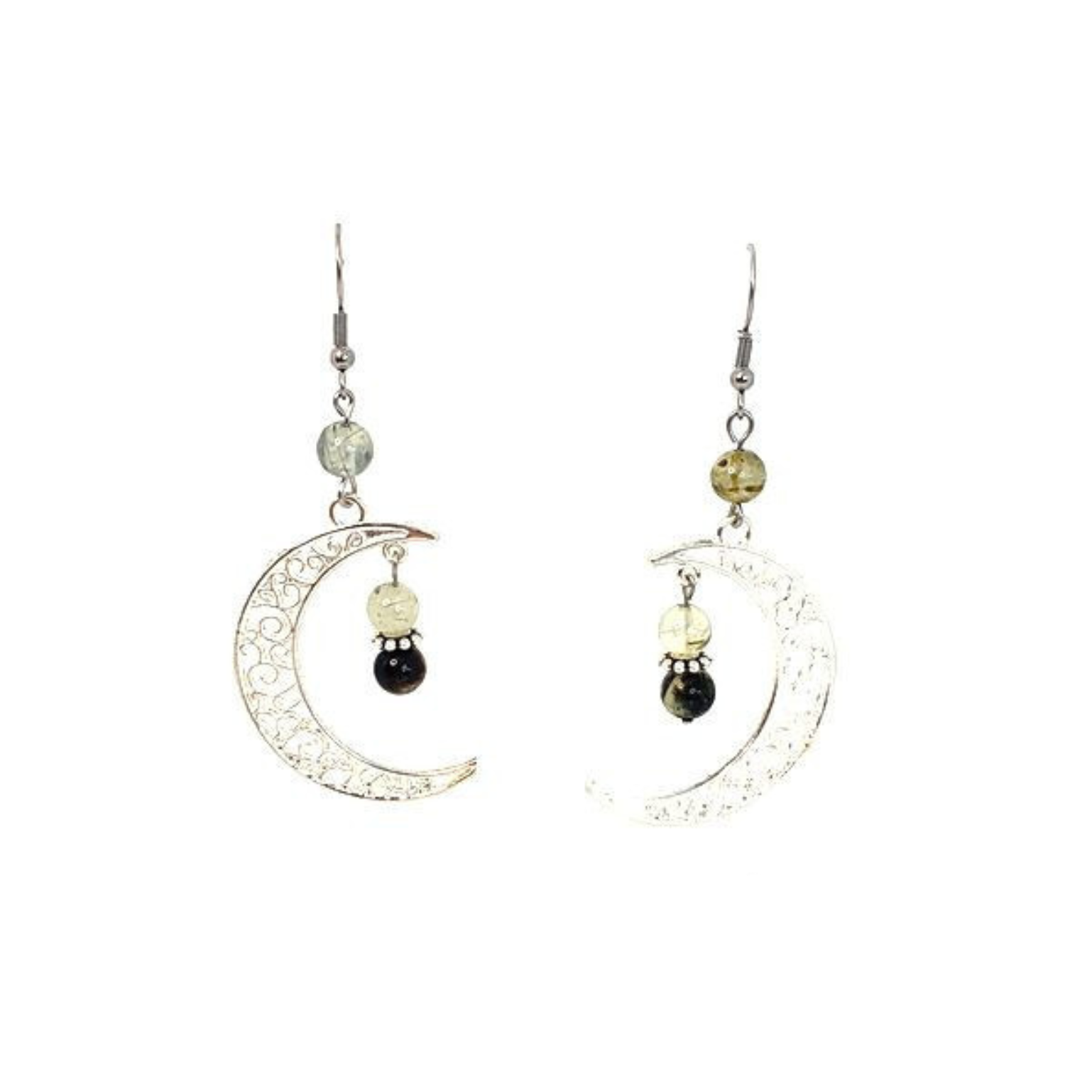 Boucles d&#39;Oreilles Préhnite, 6 mm