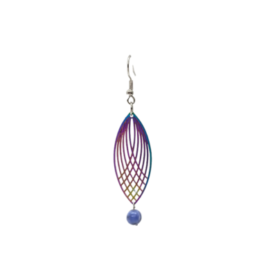 Boucles d'oreille - Pendentif tressé et Sodalite