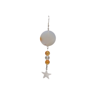 Boucles d'oreille Cornaline fantaisie et Angel aura