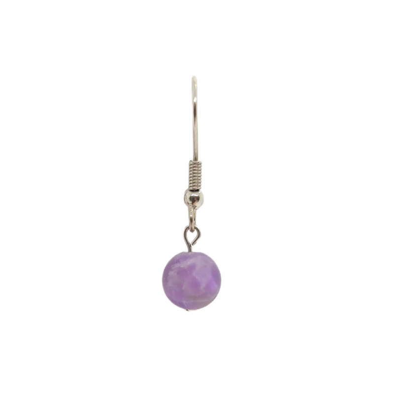 Boucles d'oreilles - Améthyste matte