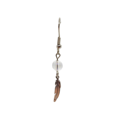 Boucles d'oreilles - Angel aura et plumes