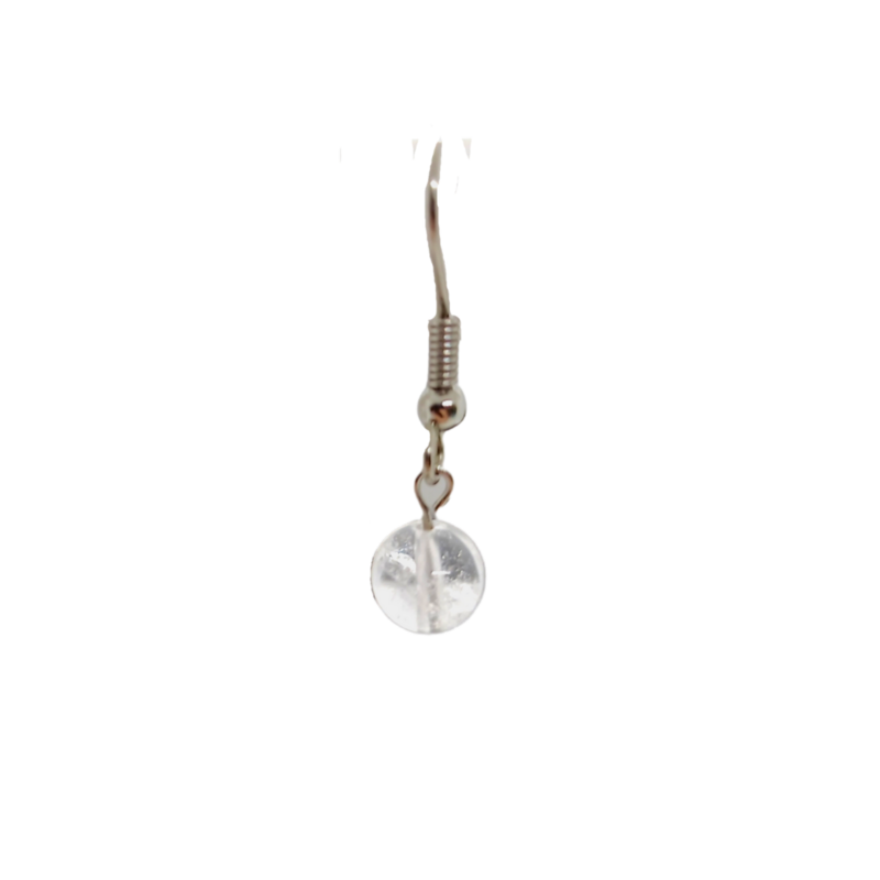 Boucles d'oreilles - Cristal de roche classe AB+