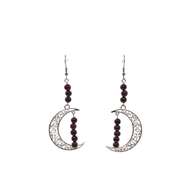 Boucles d&#39;oreilles - Grenat - 6 mm