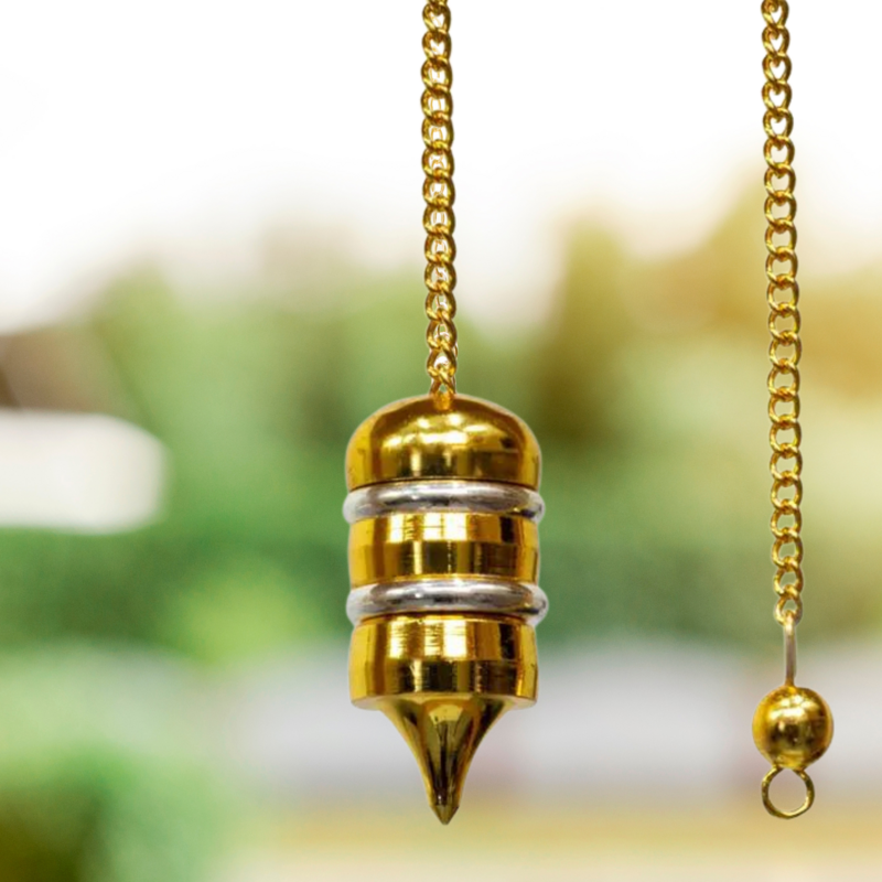 Pendule chambré en laiton multicouche avec anneaux en argent
