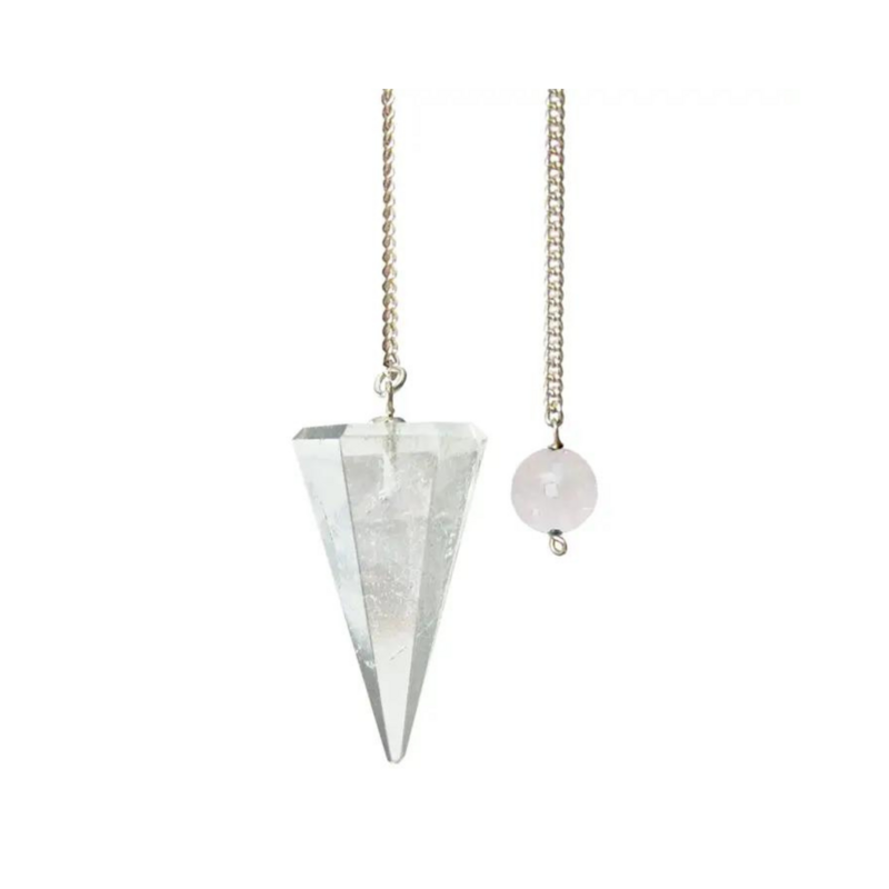 Pendule en Cristal de roche hexagonal