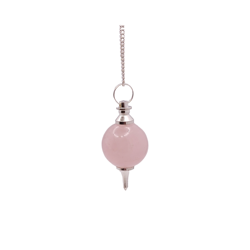 Pendule sphérique - Quartz rose