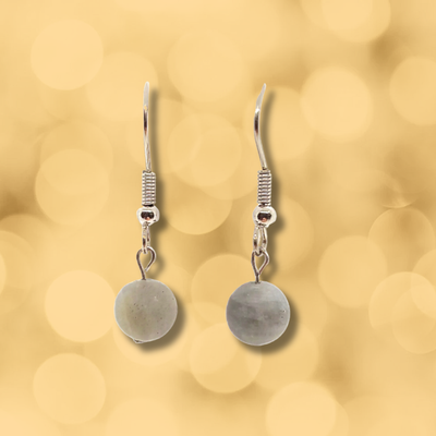 Boucles d'oreilles - Labradorite mate