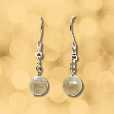 Boucles d'oreilles - Labradorite facettée