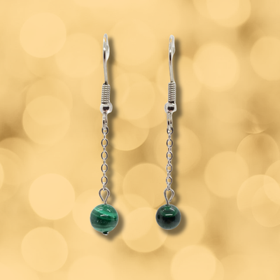 Boucles d'oreilles - Malachite