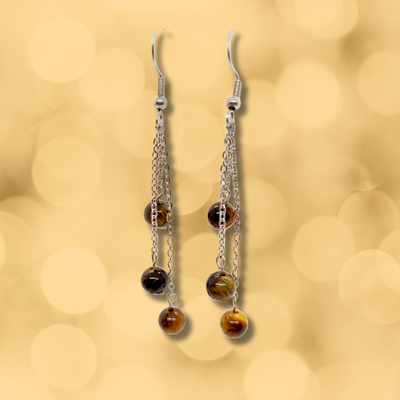 Boucles d'oreilles - Oeil-de-tigre