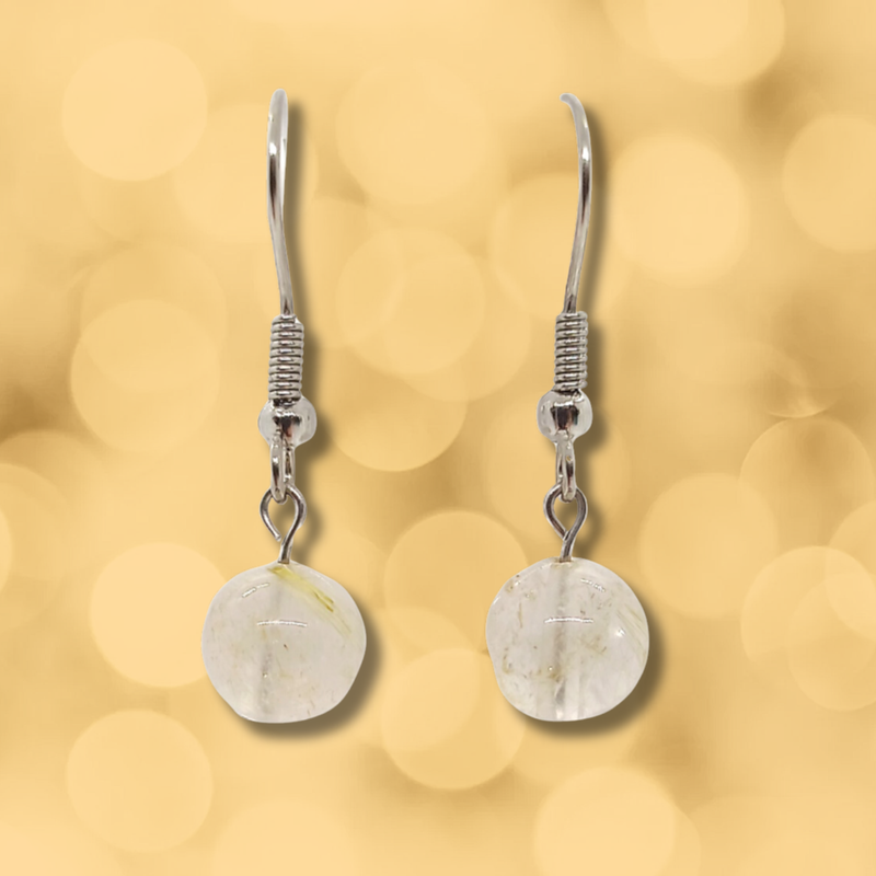 Boucles d'oreilles - Quartz Rutile