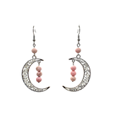 Boucles d&#39;oreilles - Rhodonite du Pérou - 6 mm