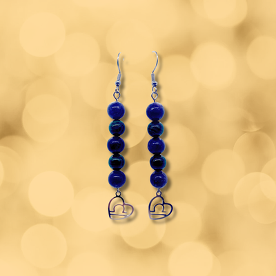 Boucles d'oreilles Astro - Balance - Malachite &amp; Lépidolite