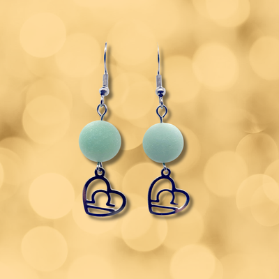 Boucles d'oreilles Astro - Balance - Aventurine verte mat