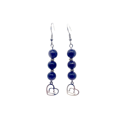 Boucles d&#39;oreilles Astro - Balance - Lépidolite