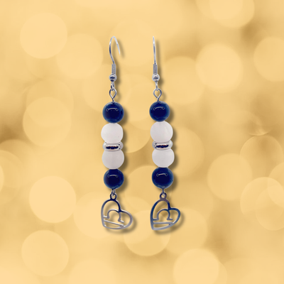 Boucles d'oreilles Astro - Balance - Tourmaline & Quartz rose mat