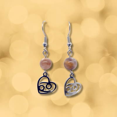 Boucles d'oreilles Astro - Cancer - Pierre de lune