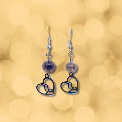 Boucles d'oreilles Astro - Capricorne - Quartz fumé