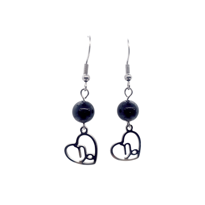 Boucles d&#39;oreilles Astro - Capricorne - Onyx