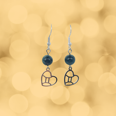 Boucles d'oreilles Astro - Gémeaux - Agate mousse