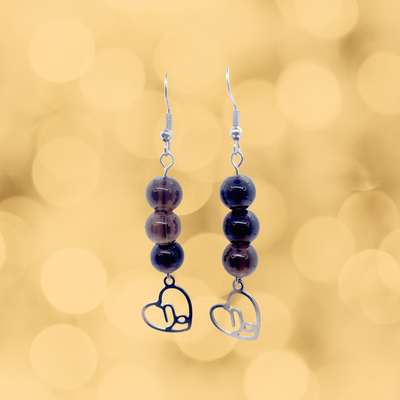 Boucles d'oreilles Astro - Capricorne - Quartz fumé