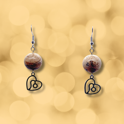 Boucles d'oreilles Astro - Lion - Jaspe paysage